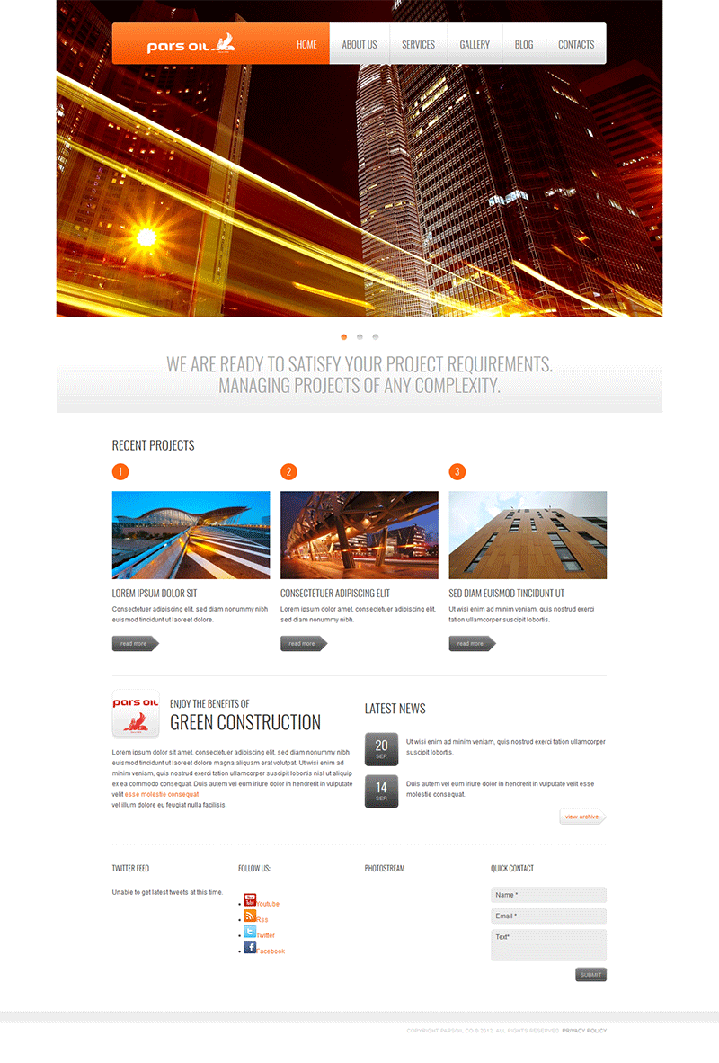 طراحی سایت شرکت نفت پارس