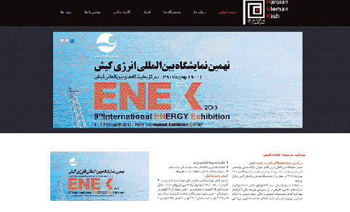 طراحی سایت شرکت پارسیان المان کیش