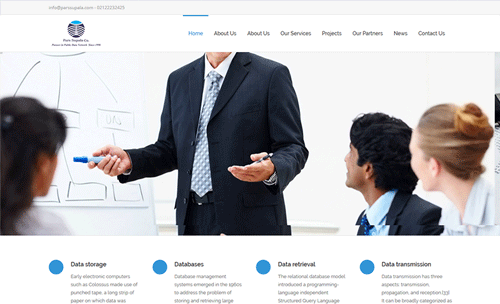 طراحی سایت شرکت پارس سوپاله