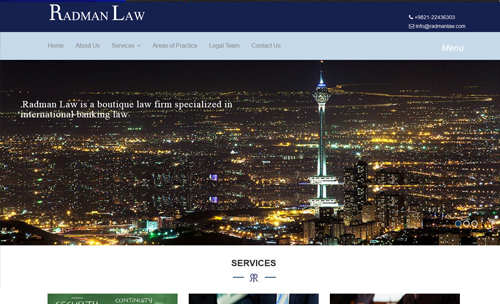 طراحی سایت وکلای رادمن